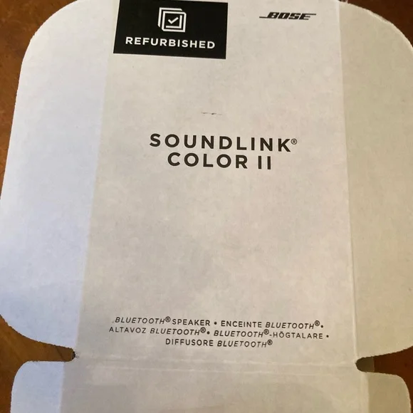 Bose black Sound Link Color ll charging port, refurbished NIB includes info book